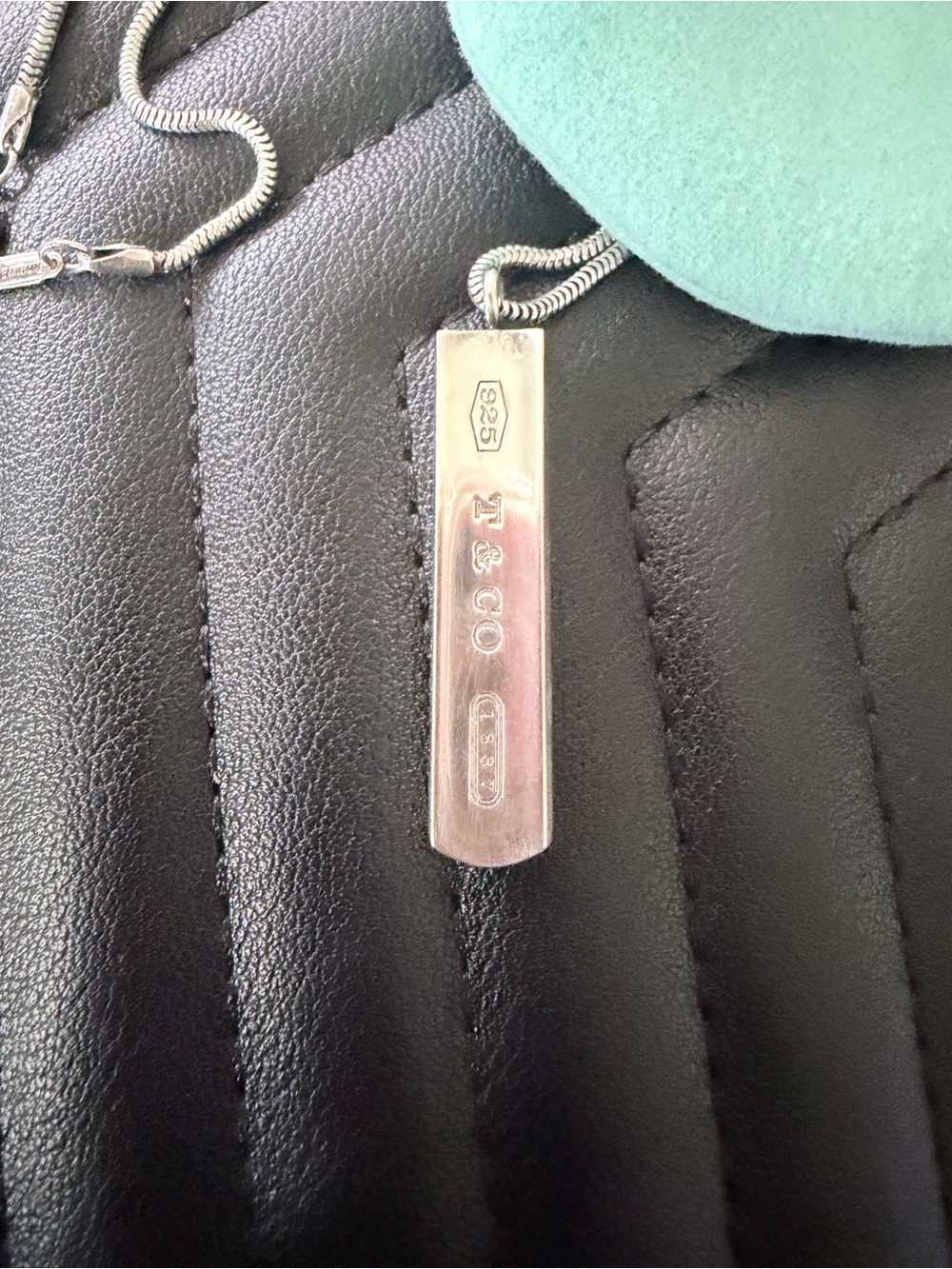 Tiffany & Co. Sterling Silver Bar Pendant Necklace - Picture 2 of 4